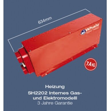 Webasto įmontuojamas dujinis/elektrinis šildytuvas 12V 2KW Webasto įmontuojamas dujinis/elektrinis šildytuvas 12V 2KW