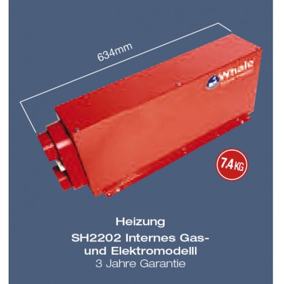 Webasto įmontuojamas dujinis/elektrinis šildytuvas 12V 2KW Webasto įmontuojamas dujinis/elektrinis šildytuvas 12V 2KW