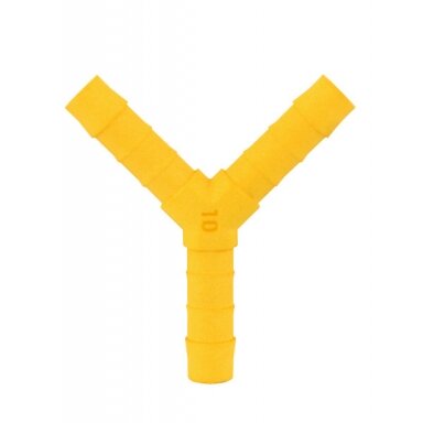 Y-jungtis 10mm žarnai 1vnt. geltona Y-jungtis 10mm žarnai 1vnt. geltona