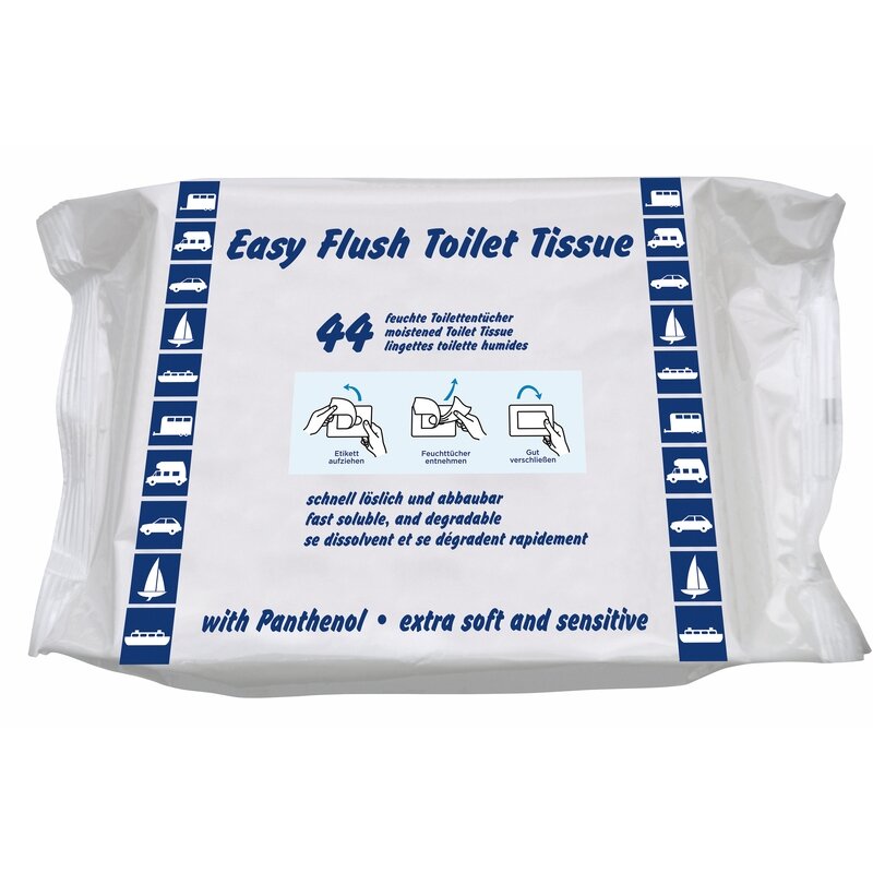 Yachticon Easy Flush tualeto servetėlės 44vnt Yachticon Easy Flush tualeto servetėlės 44vnt