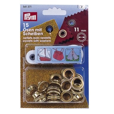 Žalvarinės kilpos su poveržlėmis - 11mm