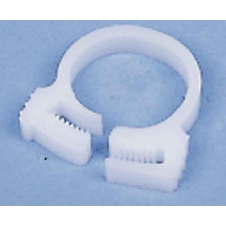 Žarnos spaustukas 19mm 5 vnt., plastikinis, savitarnos paketas Žarnos spaustukas 19mm 5 vnt., plastikinis, savitarnos paketas