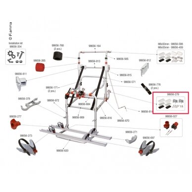 Žemiau esantis tvirtinimo rinkinys tinka Carry Bike Lift Žemiau esantis tvirtinimo rinkinys tinka Carry Bike Lift