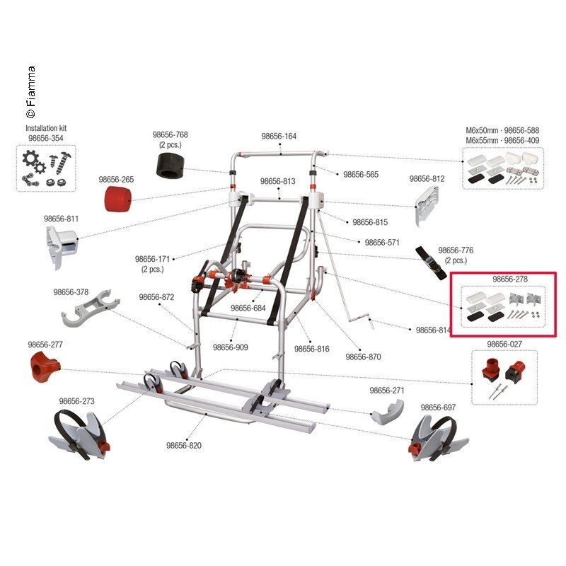 Žemiau esantis tvirtinimo rinkinys tinka Carry Bike Lift Žemiau esantis tvirtinimo rinkinys tinka Carry Bike Lift
